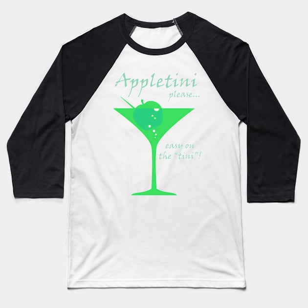 Appletini JD Baseball T-Shirt by Uwaki